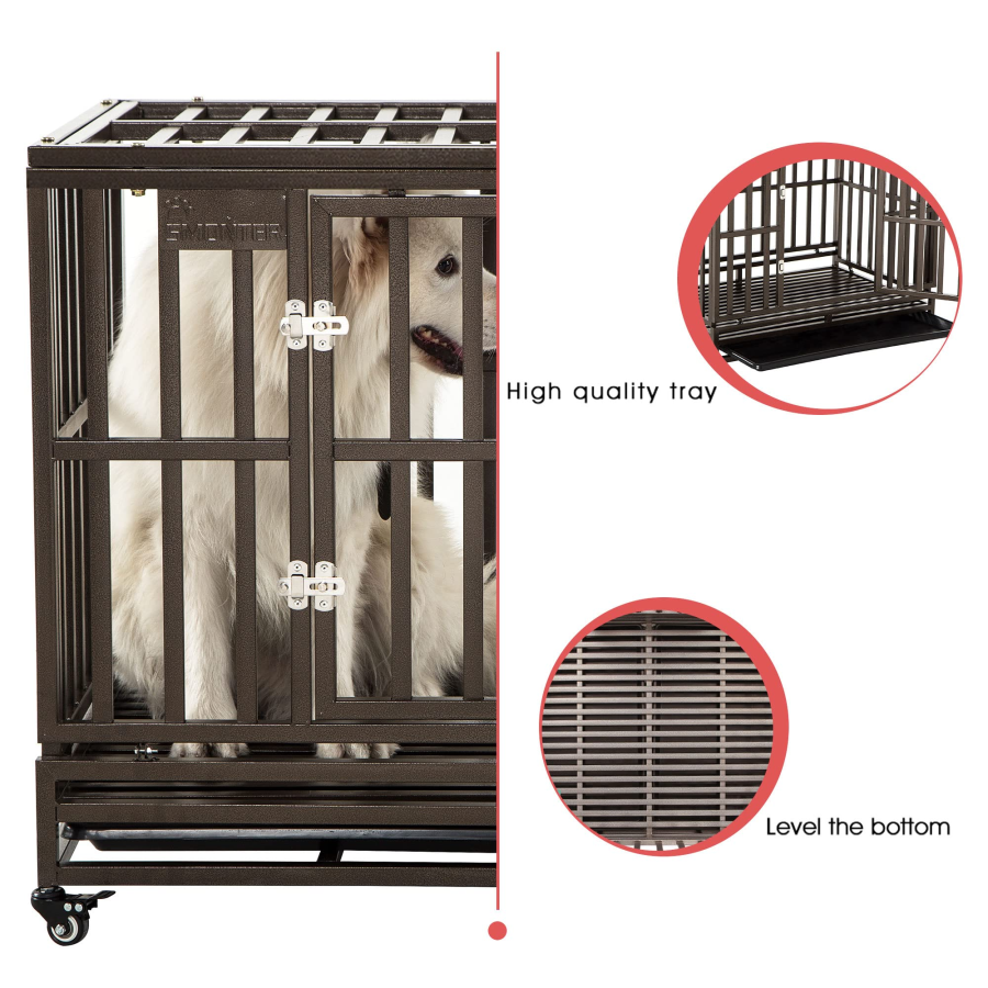 LUCKUP heavy duty dog crate I Shape
