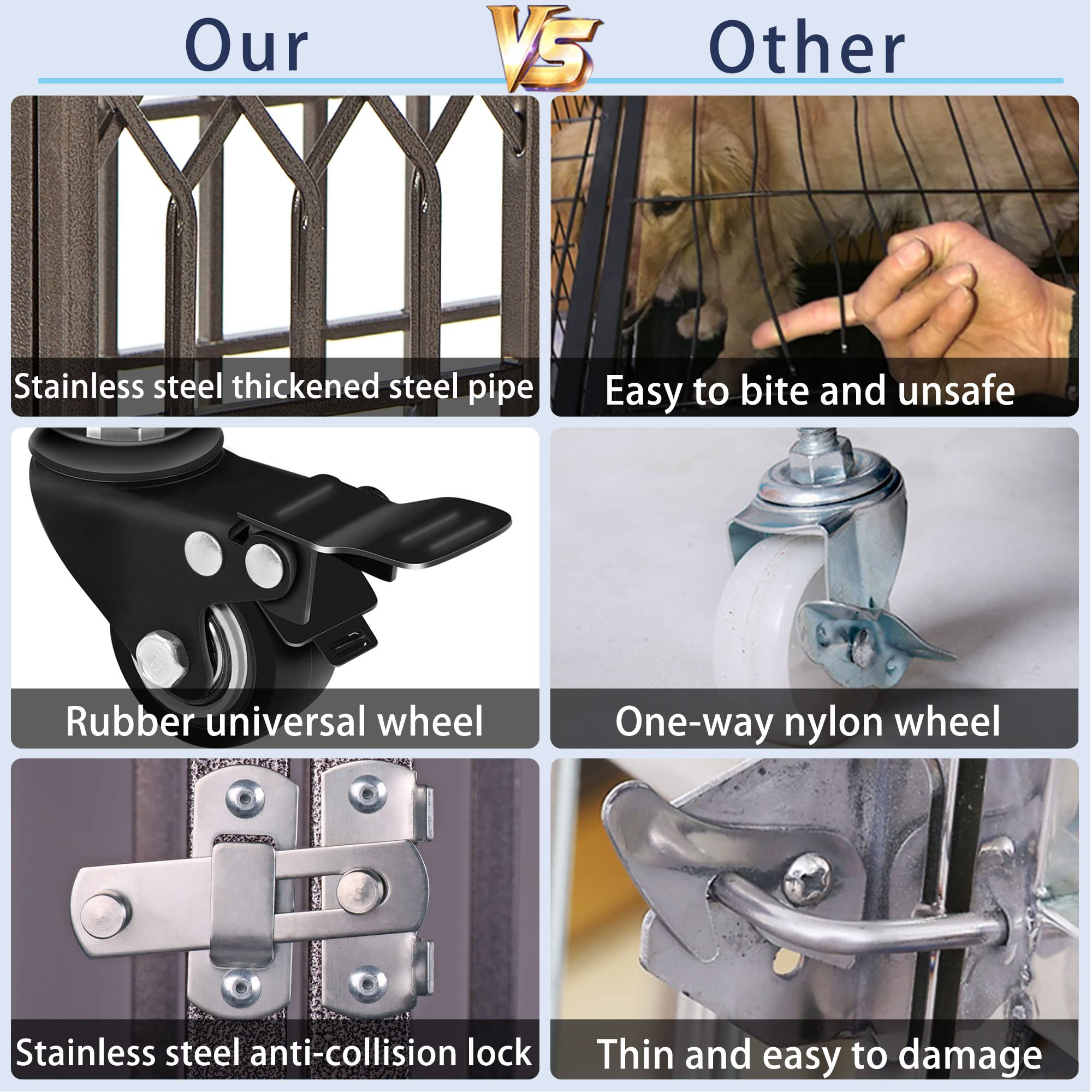 Heavy Duty Dog Cage - Y Shape