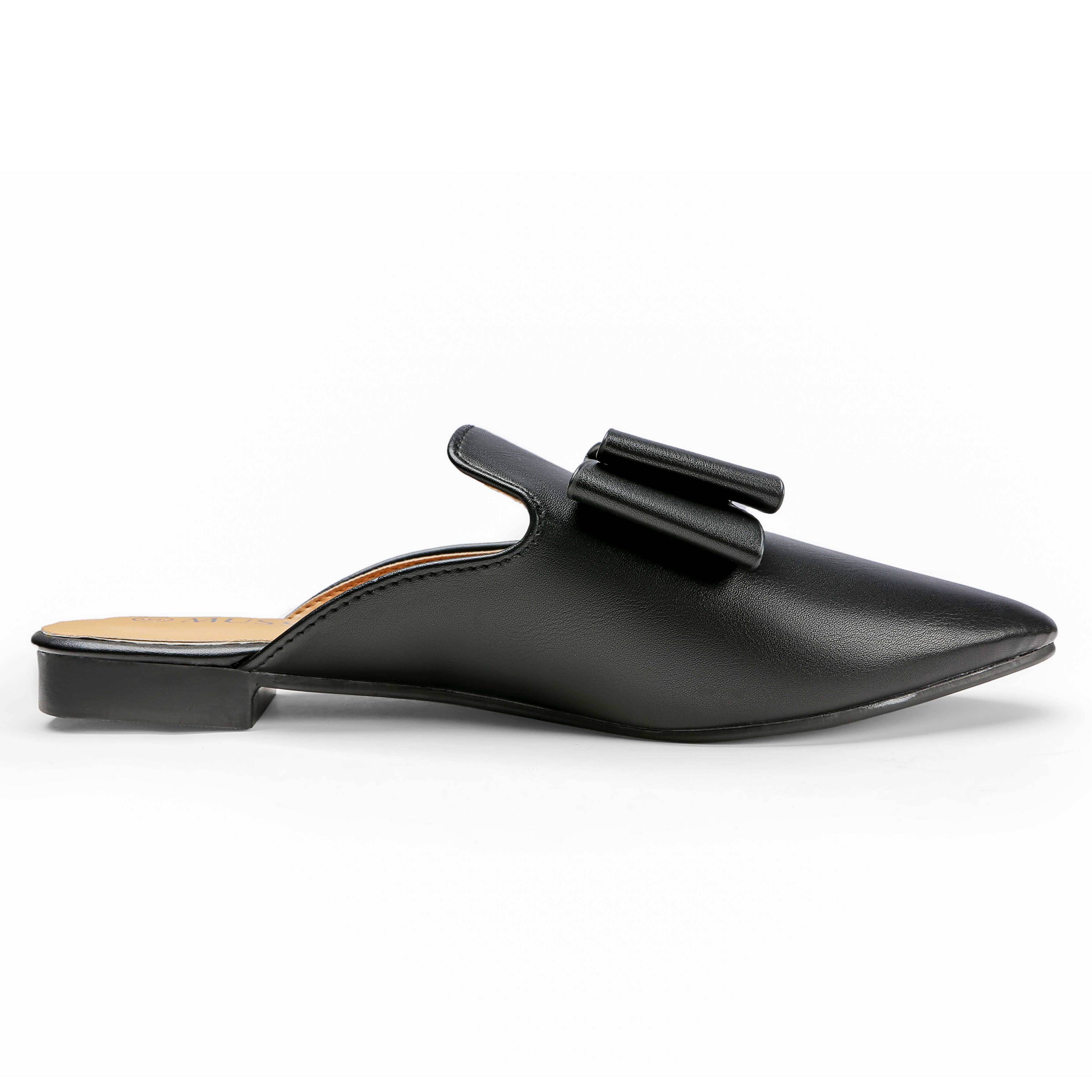  Bow Suede Mules-MUSSHOE