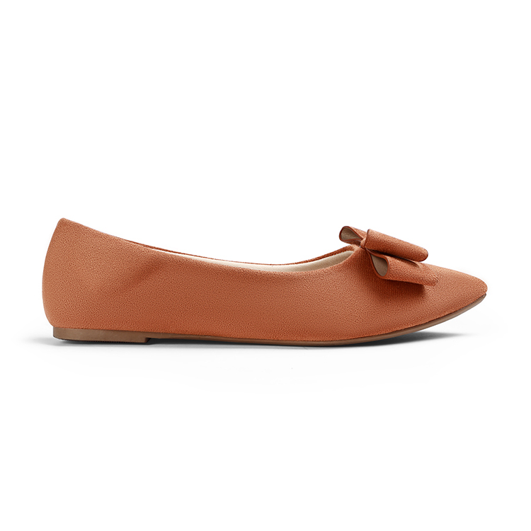 Musshoe Suede Bow Pointy Flats-MUSSHOE