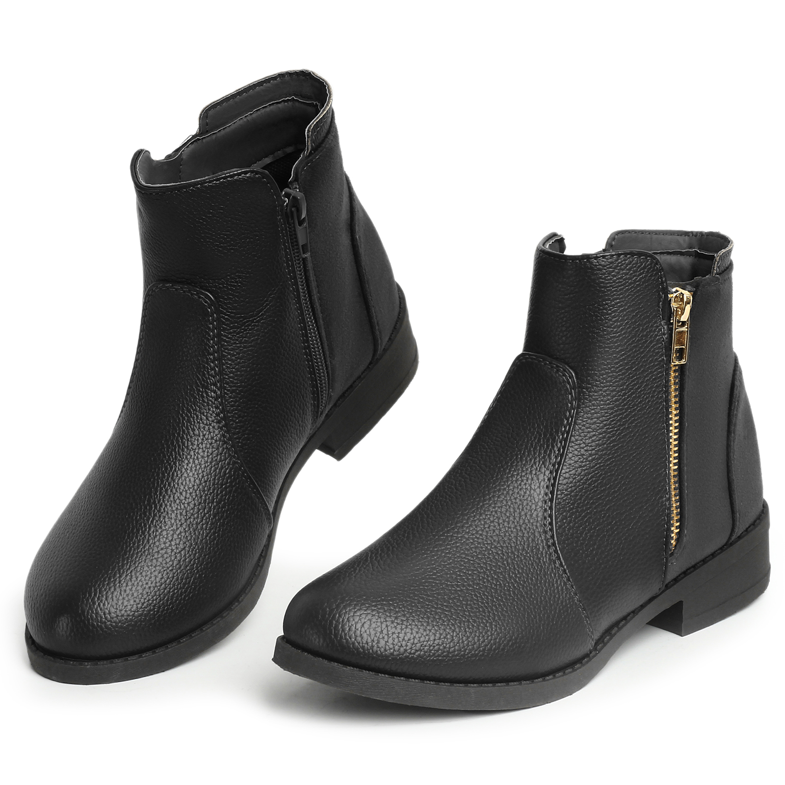 MUSSHOE Ankle Boots with Side Zipper