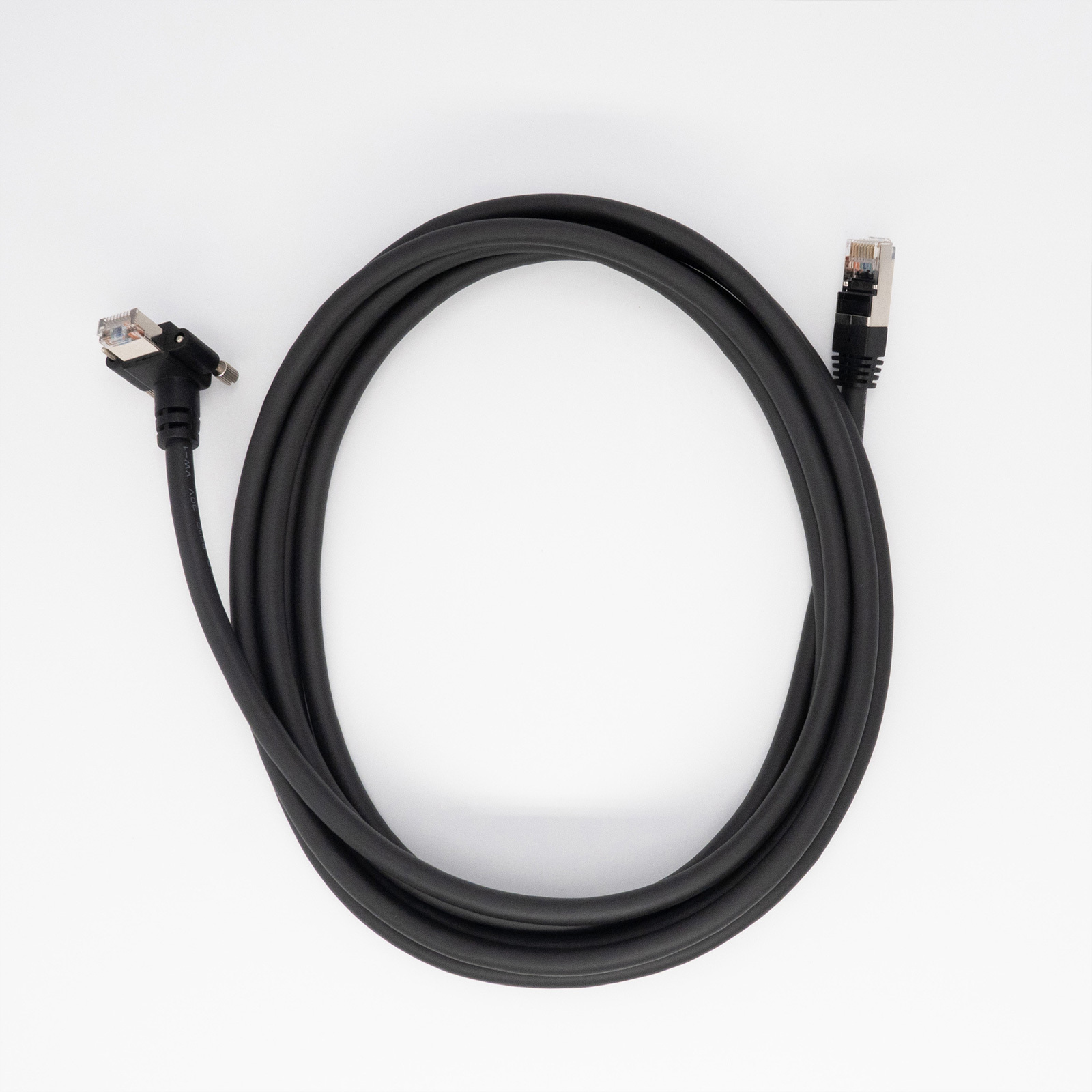 GigE vision Cat5E High Flex Ethernet Up Angle Horizontal Screws Cable | For Machine Vision-OKLAB