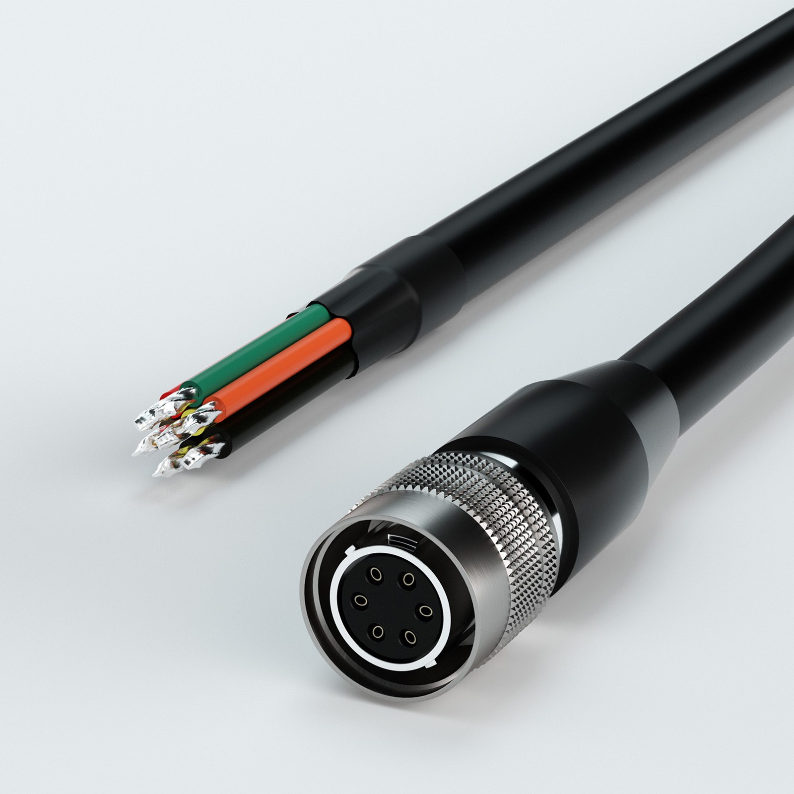 Hirose 6 Pin Female to Open I/O Power High Flex Cable | For Machine Vision-OKLAB