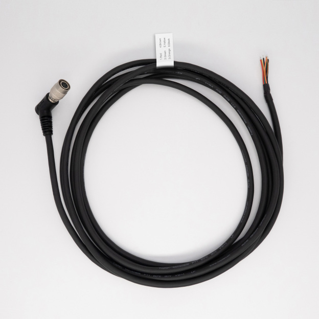 Hirose 6 Pin Female Right Angle-4 to Open I/O Power High Flex Cable | For Machine Vision-OKLAB
