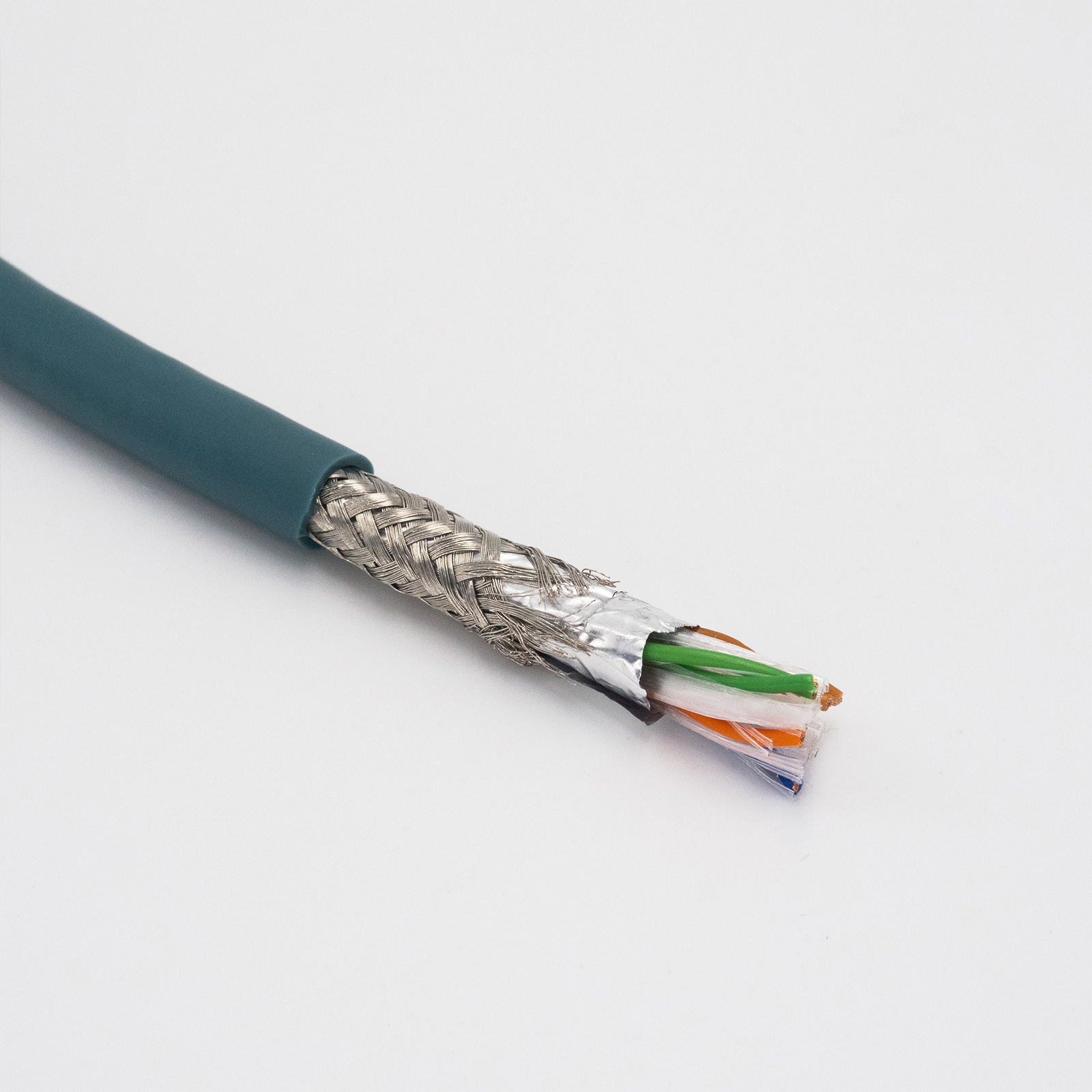 M12 A-Coded 8 Pin Male to RJ45 GigE vision Cat5E High Flex Ethernet Cable | For Machine Vision-OKLAB