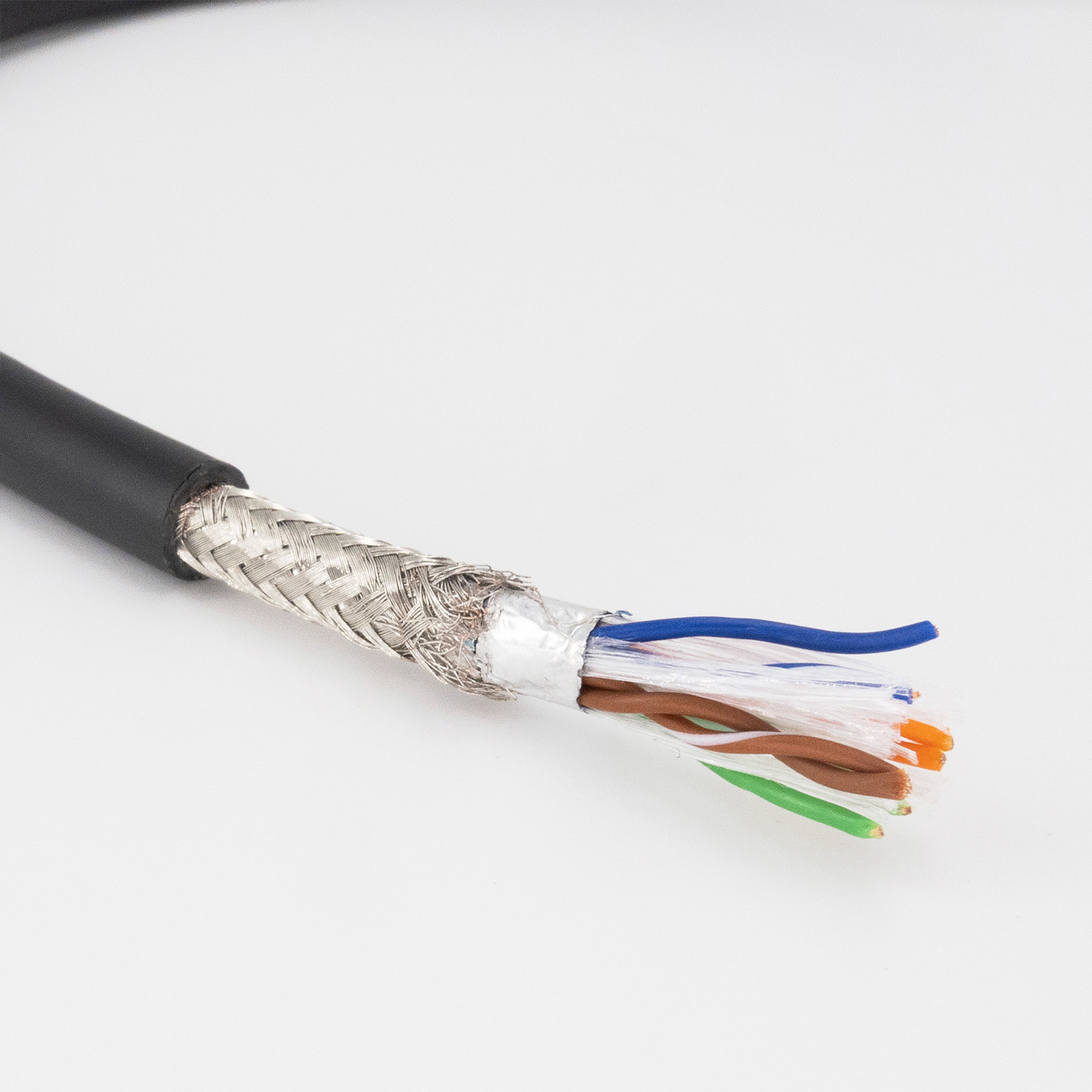 GigE vision Cat5E High Flex Ethernet Up Angle Horizontal Screws Cable | For Machine Vision-OKLAB