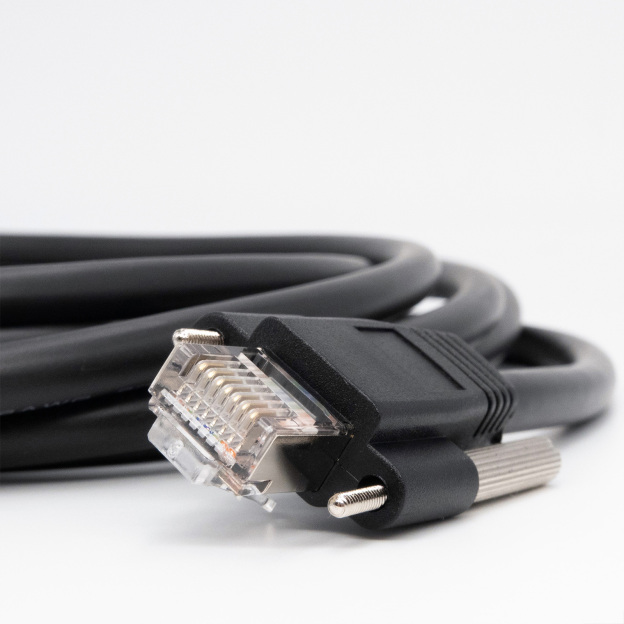 GigE vision Cat5E High Flex Ethernet Horizontal Screws Cable | For Machine Vision-OKLAB