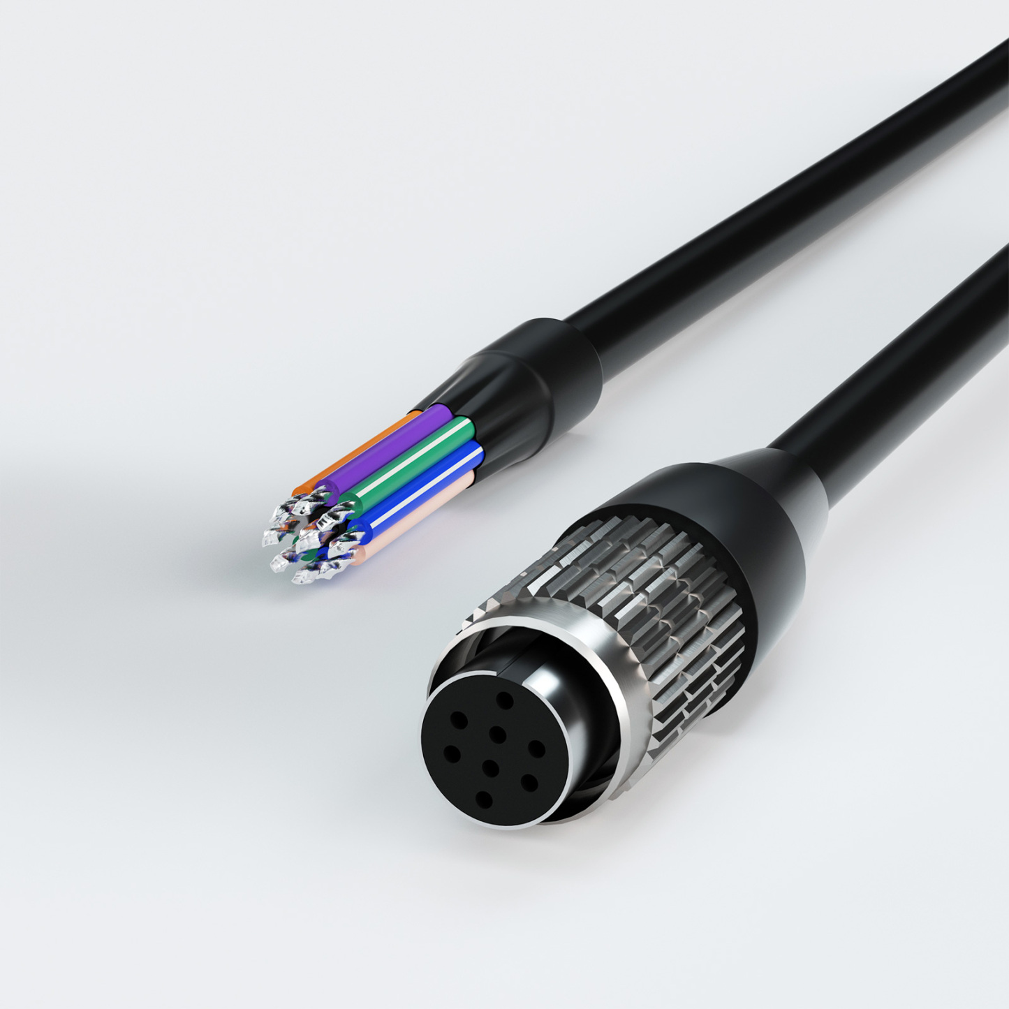 Hirose 8 Pin Female to Open I/O Power High Flex Cable | For