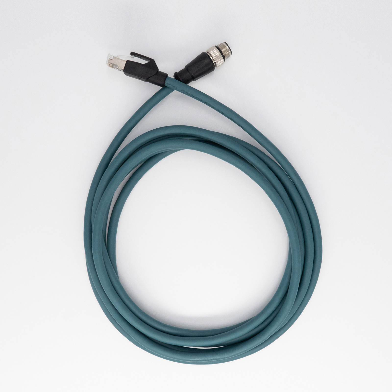 M12 A-Coded 8 Pin Male to RJ45 GigE vision Cat5E High Flex Ethernet Cable | For Machine Vision-OKLAB