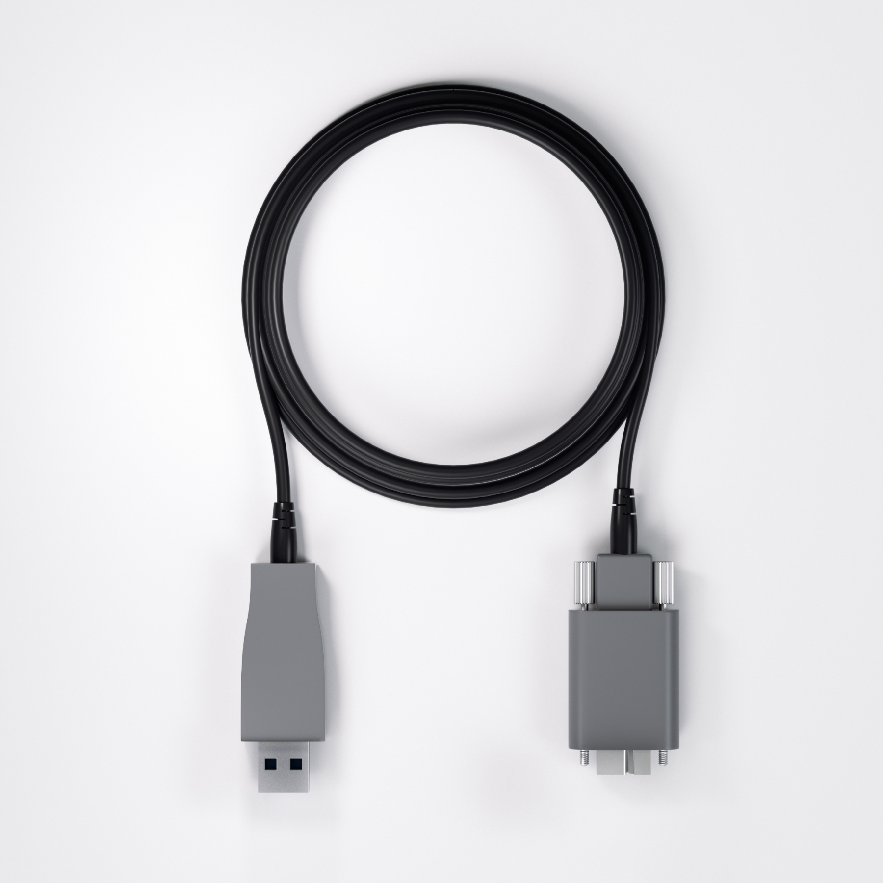 USB3.0 GEN1 Hybrid Type A Male to Micro-B with Screws High Flex Active Optical Cable | For Machine Vision-OKLAB