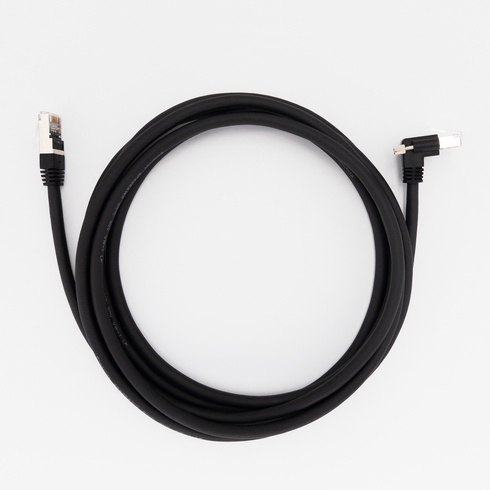 Rhinocables Câble Réseau RJ45 Droit à Angle Droit 90 Degrés CAT5e Lead Ethernet (0.50m