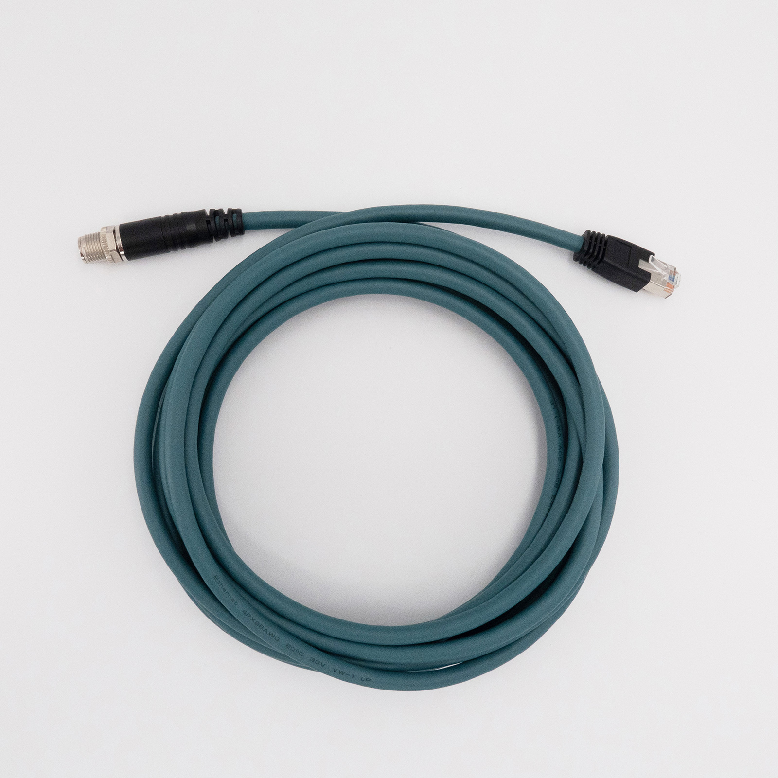 M12 X-Coded 8 Pin Male to RJ45 GigE vision Cat5E High Flex Ethernet Cable | For Machine Vision-OKLAB