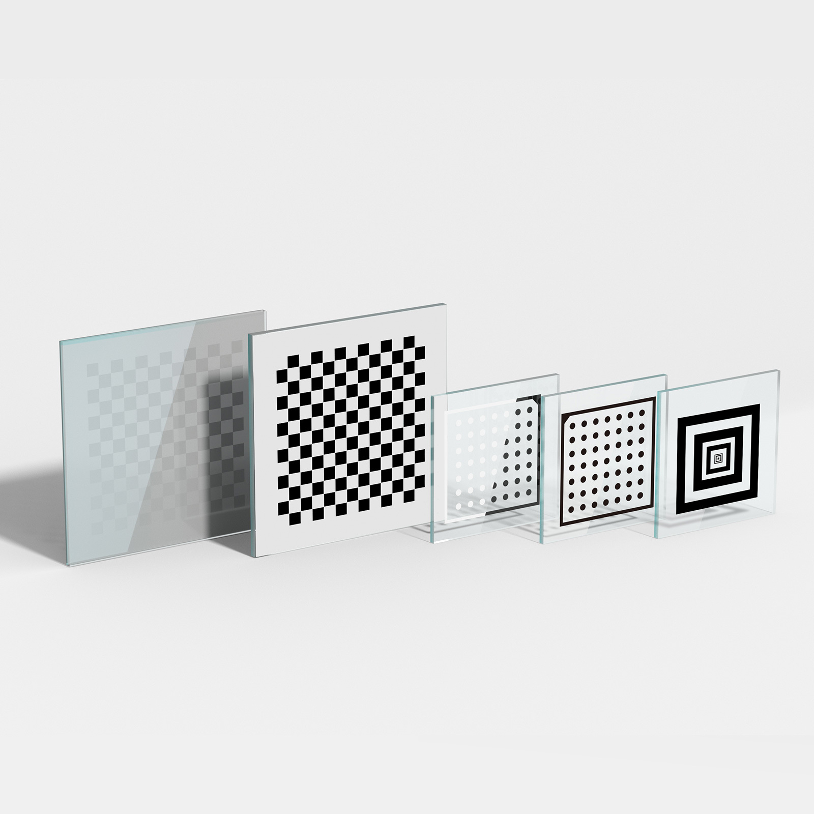 Custom Non-Reflective Coating on Glass Test Calibration Targets / Charts / Masks-OKLAB