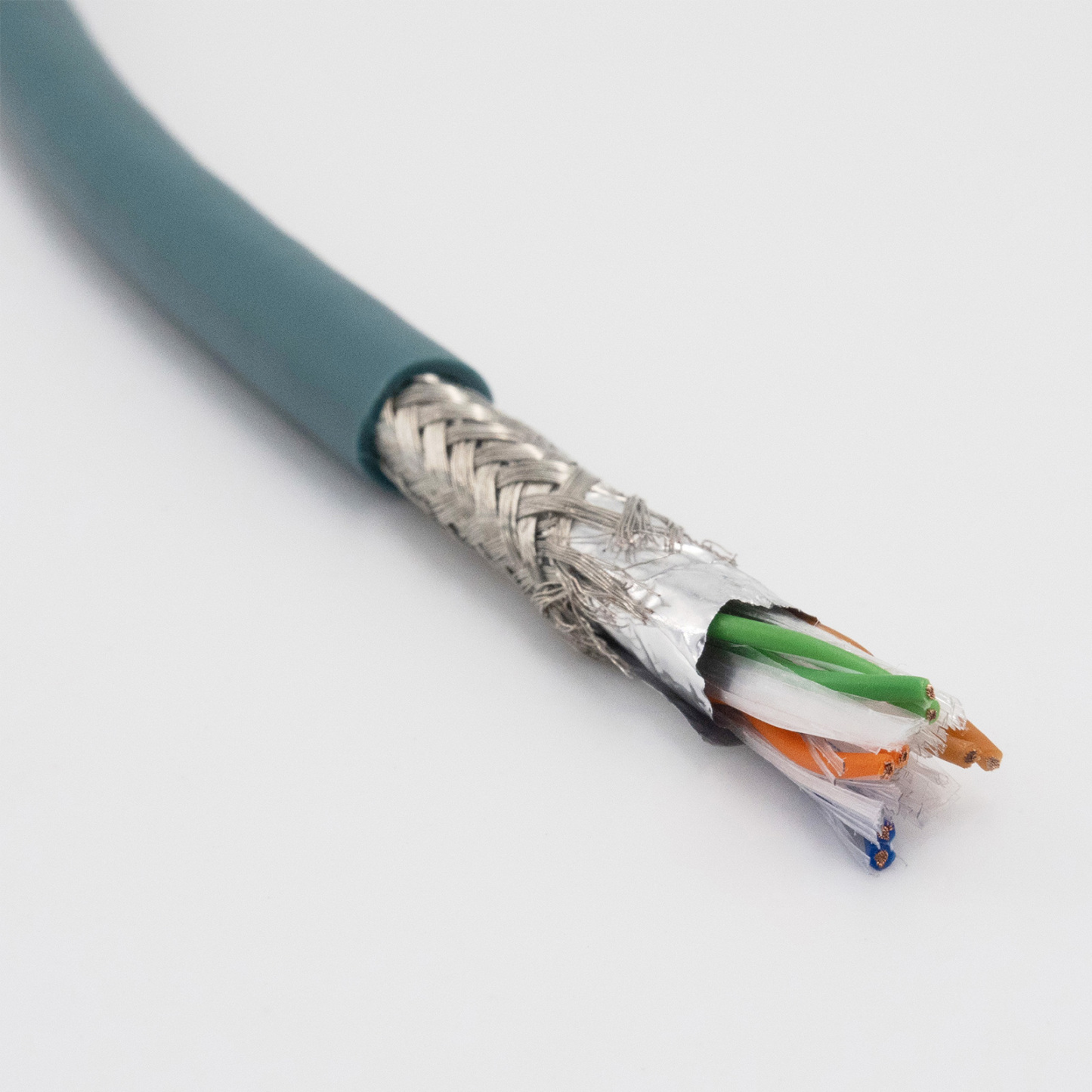 M12 X-Coded 8 Pin Male to RJ45 GigE vision Cat5E High Flex Ethernet Cable | For Machine Vision-OKLAB