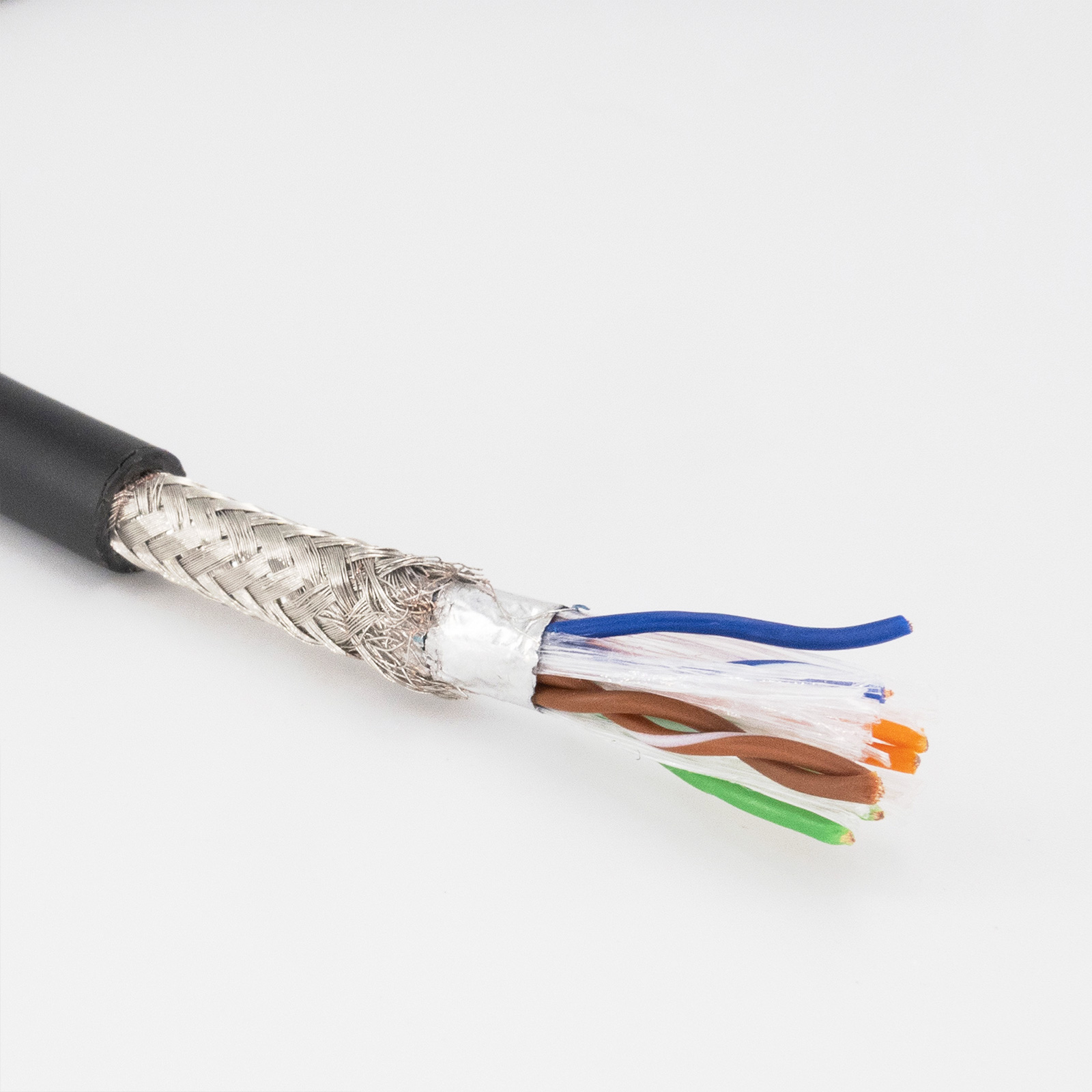 GigE vision Cat5E High Flex Ethernet Down Angle Horizontal Screws Cable | For Machine Vision-OKLAB