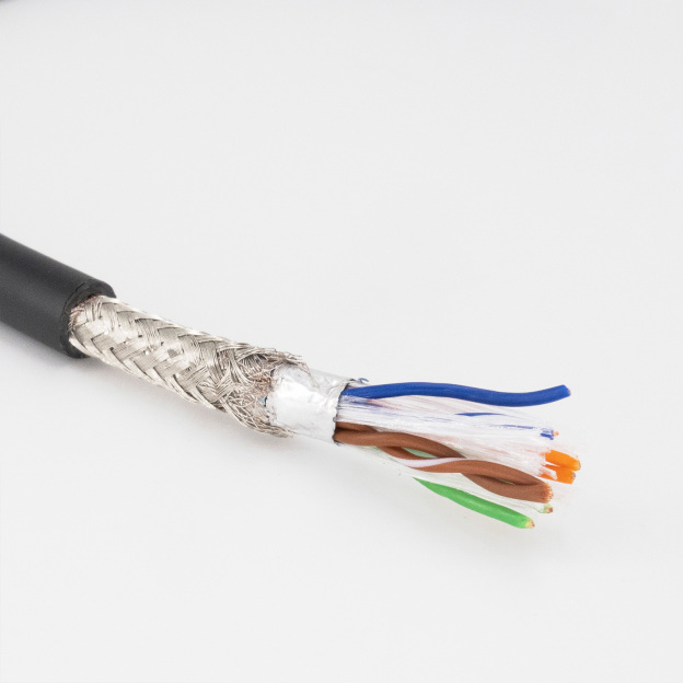 GigE vision Cat5E High Flex Ethernet Down Angle Horizontal Screws Cable | For Machine Vision-OKLAB