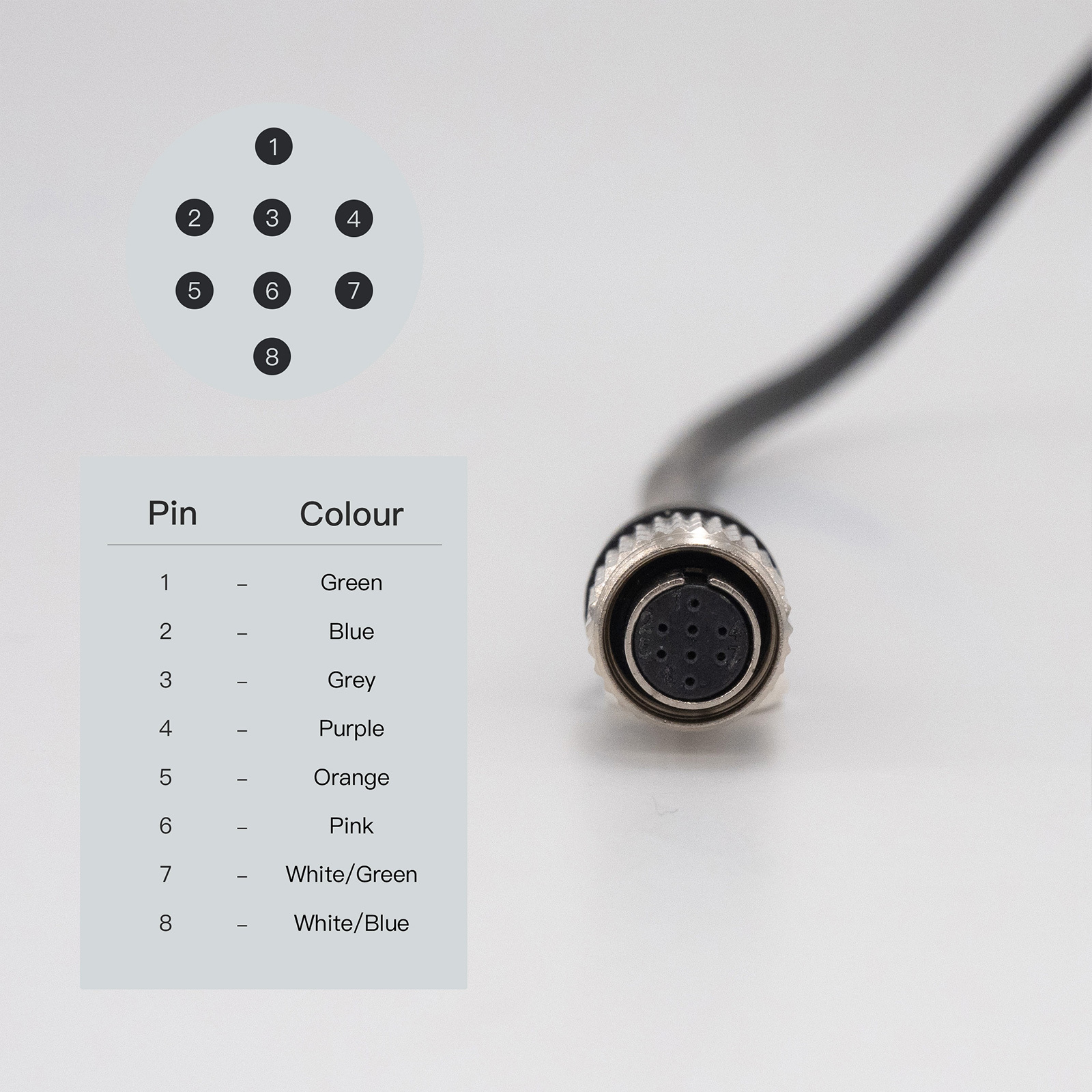 Hirose 8 Pin Female to Open I/O Power High Flex Cable | For Machine Vision-OKLAB