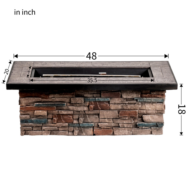 Magnesium Oxide Propane Outdoor Fire Pit Table