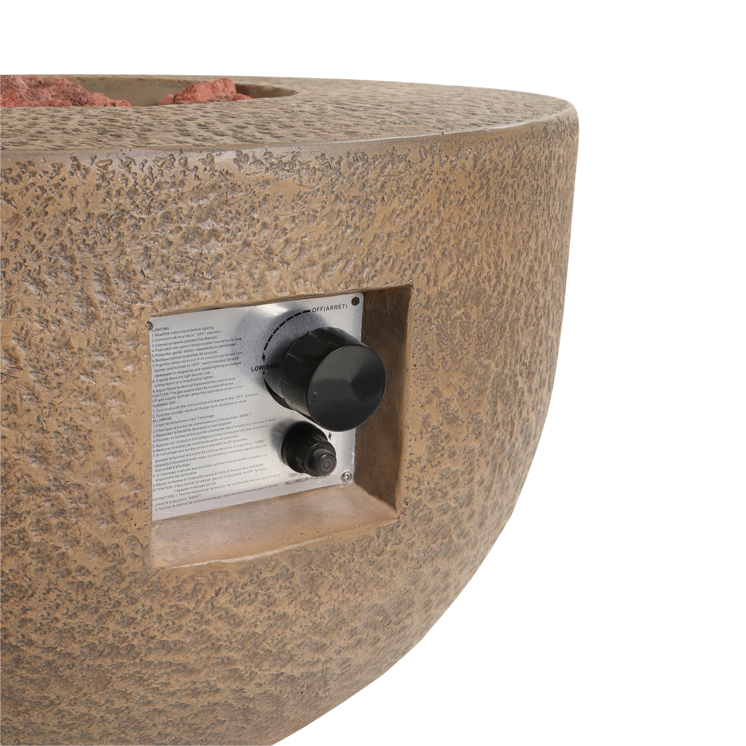 Warm Concrete Outdoor Fire Bowl