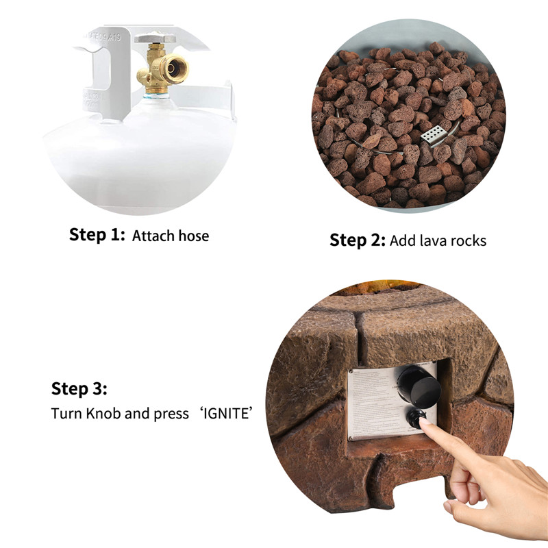 Magnesium Oxide Propane Outdoor Fire Pit 