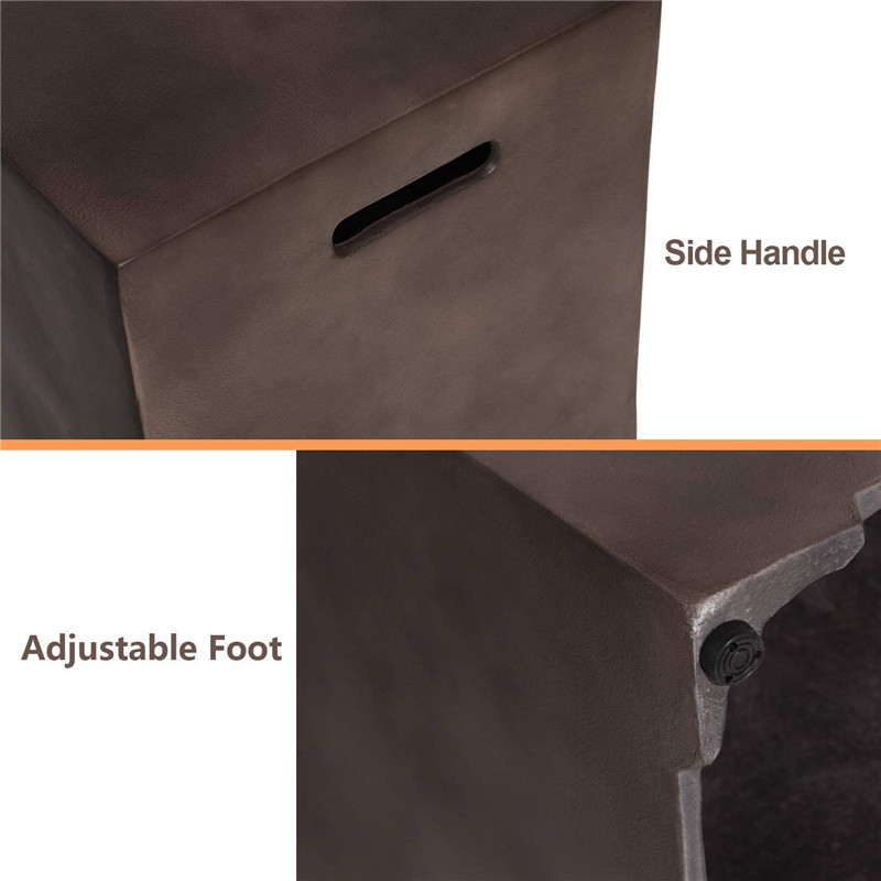 Square Fire Pit Propane Tank Cover