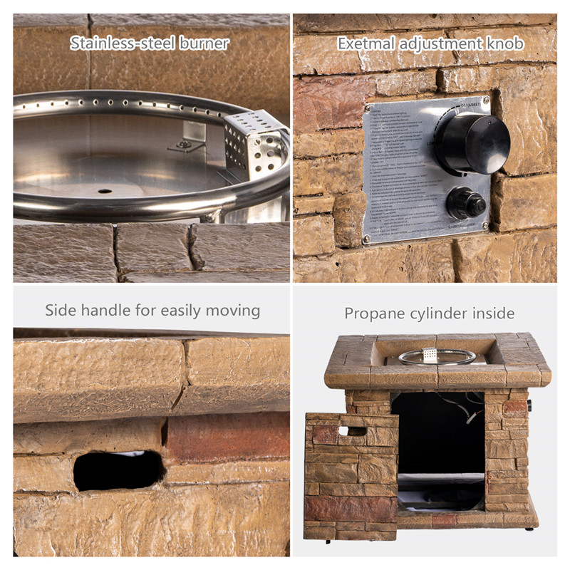 Magnesium Oxide Propane Outdoor Fire Pit Table