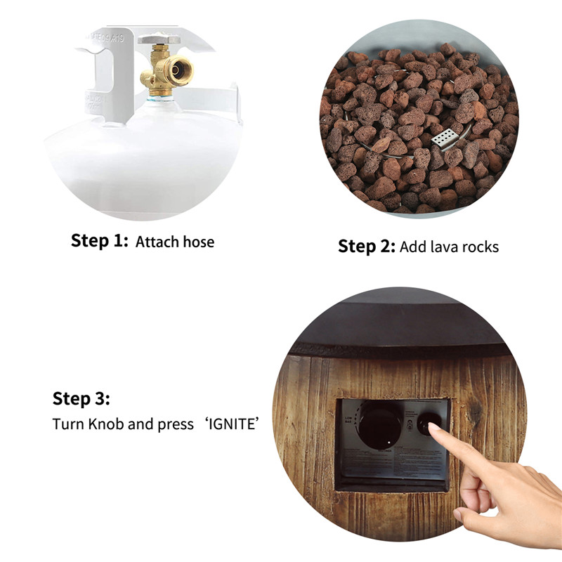 Magnesium Oxide Propane Outdoor Fire Pit Table