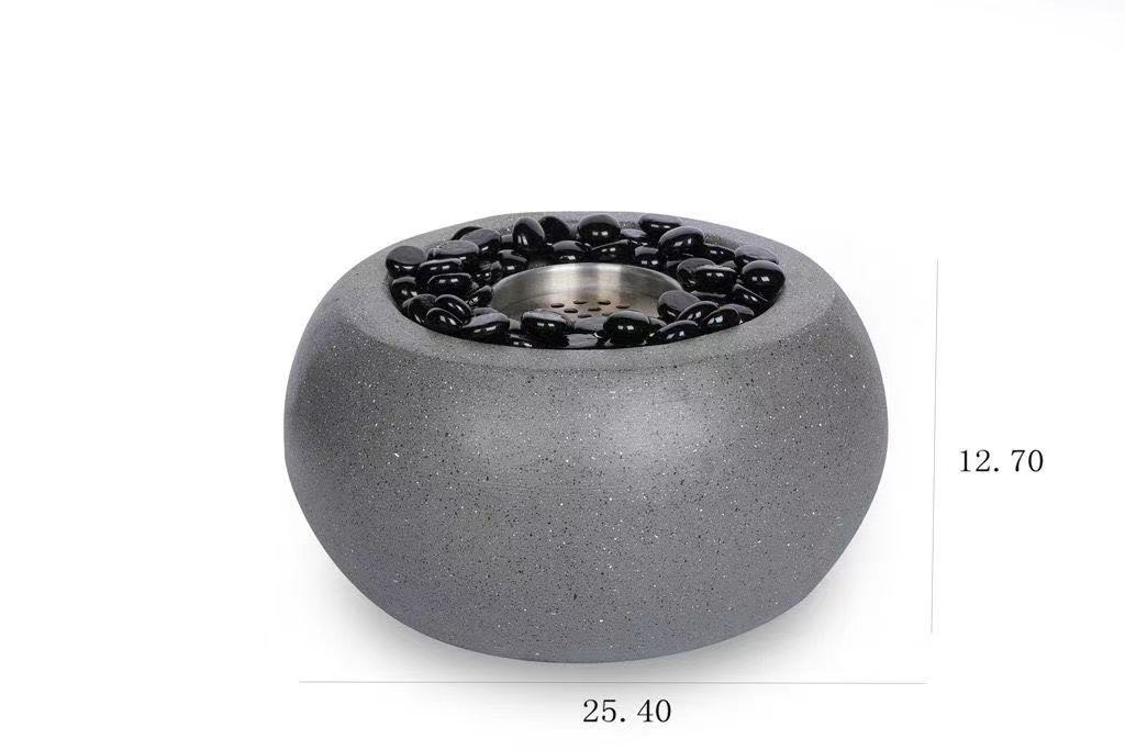 Beige Table Top Fire Bowl