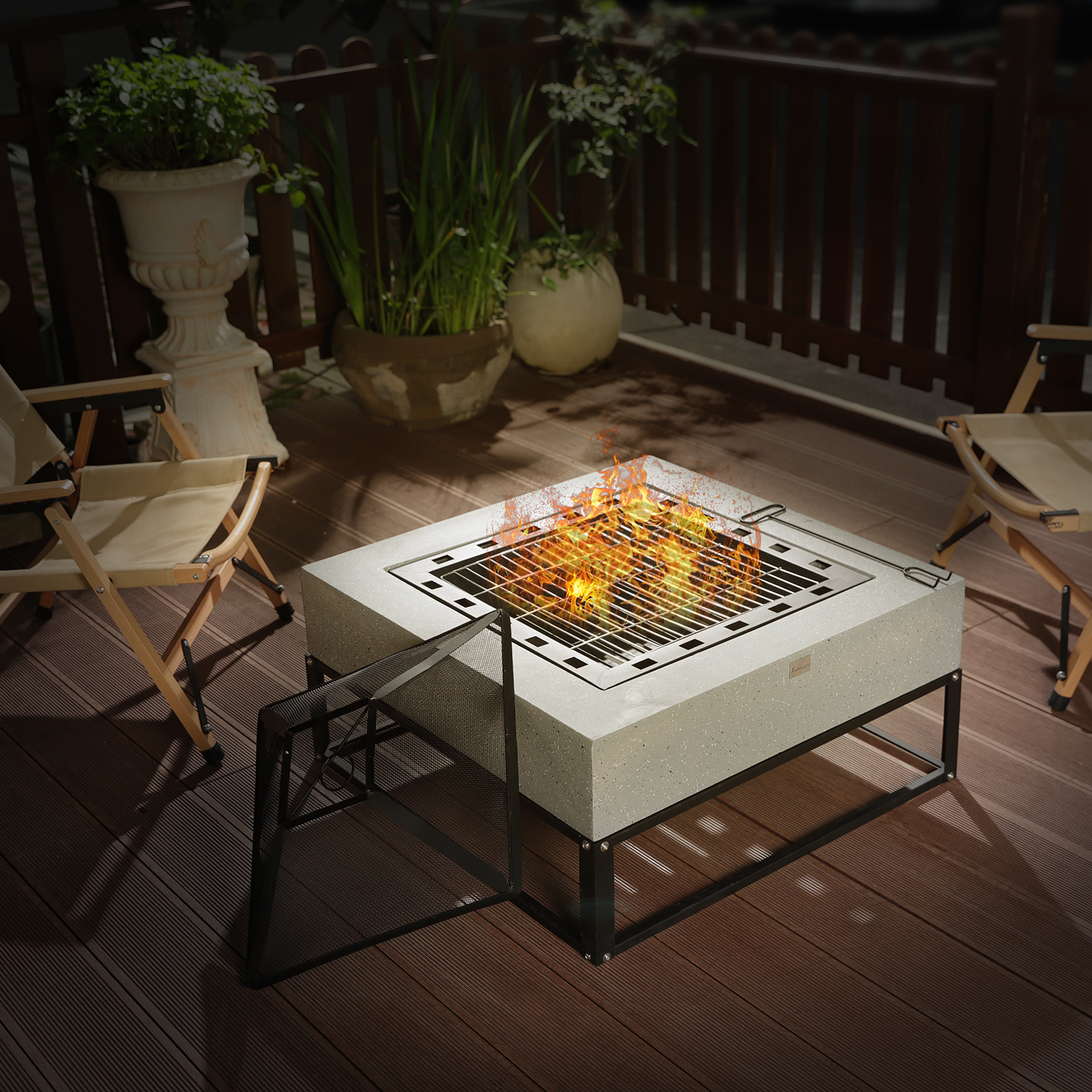 Square Propane Fire Pit