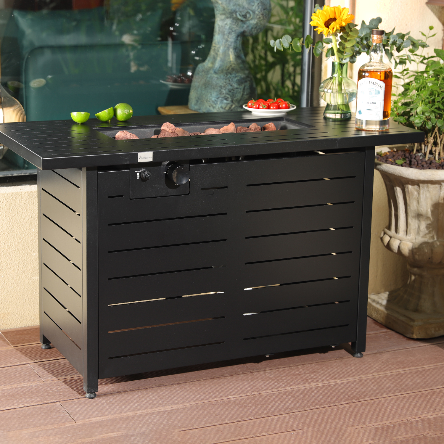 In-stock Powder coated Steel Fire Table