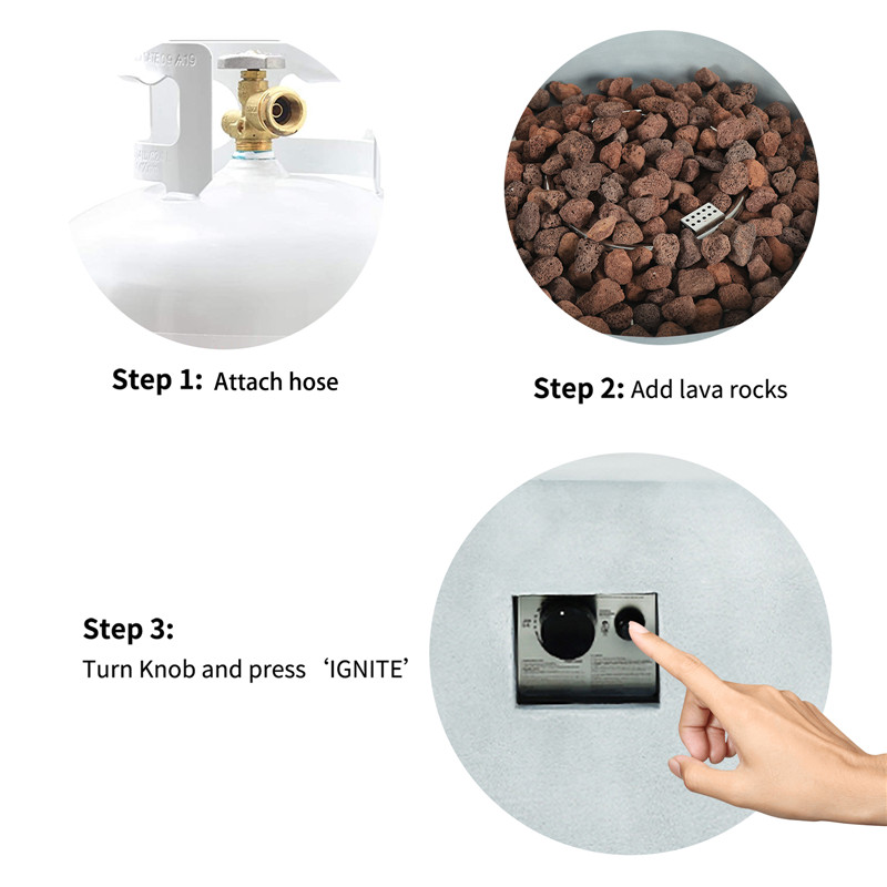 Magnesium Oxide Propane Outdoor Fire Pit 