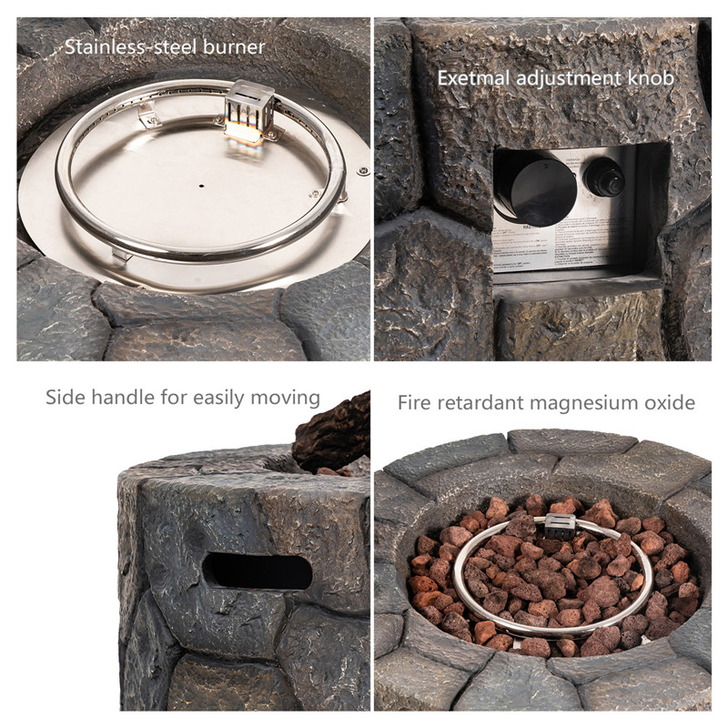 Magnesium Oxide Propane Outdoor Fire Pit 