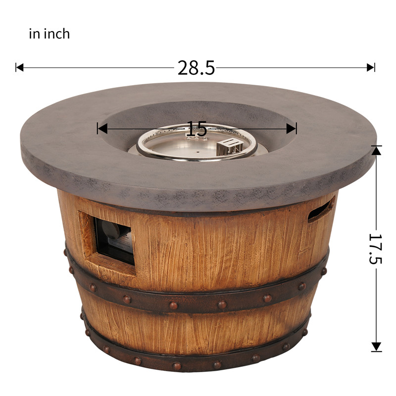 Magnesium Oxide Propane Outdoor Fire Pit Table