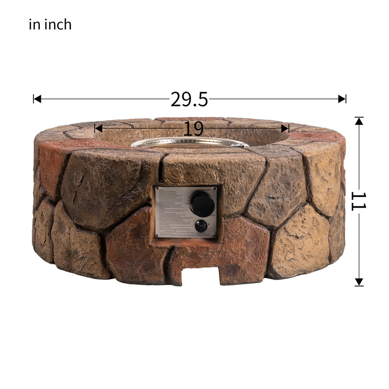 Magnesium Oxide Propane Outdoor Fire Pit 