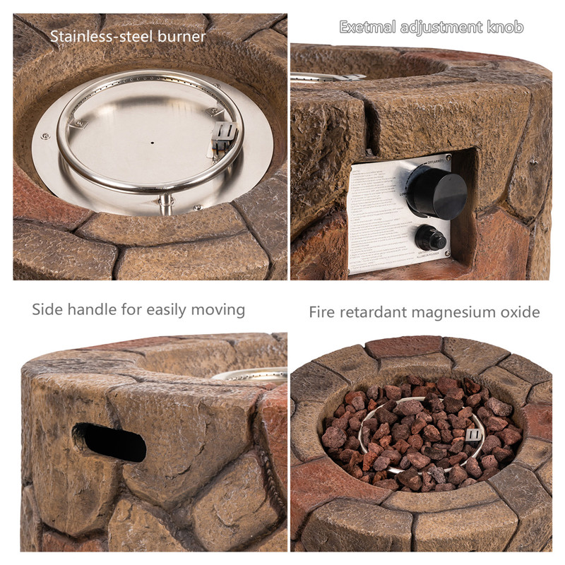 Magnesium Oxide Propane Outdoor Fire Pit 