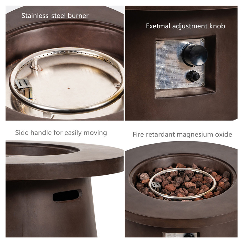 Magnesium Oxide Propane Outdoor Fire Pit 
