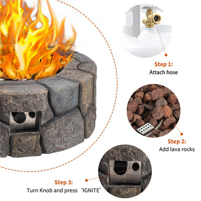 Magnesium Oxide Propane Outdoor Fire Pit 