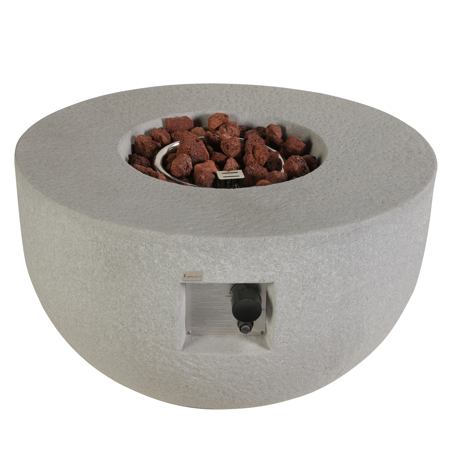 Warm Concrete Outdoor Fire Bowl
