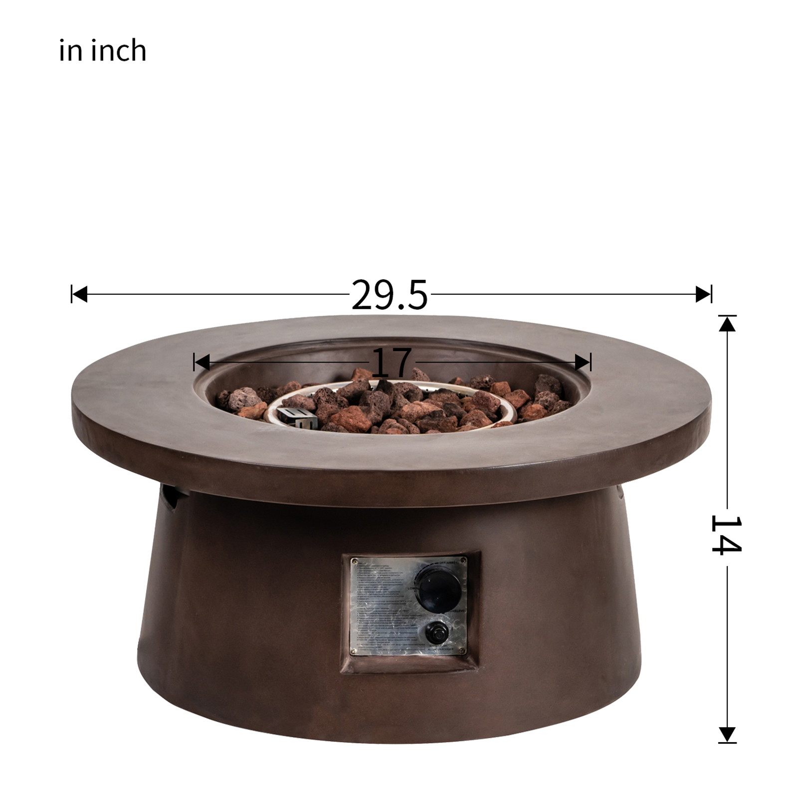 Magnesium Oxide Propane Outdoor Fire Pit 