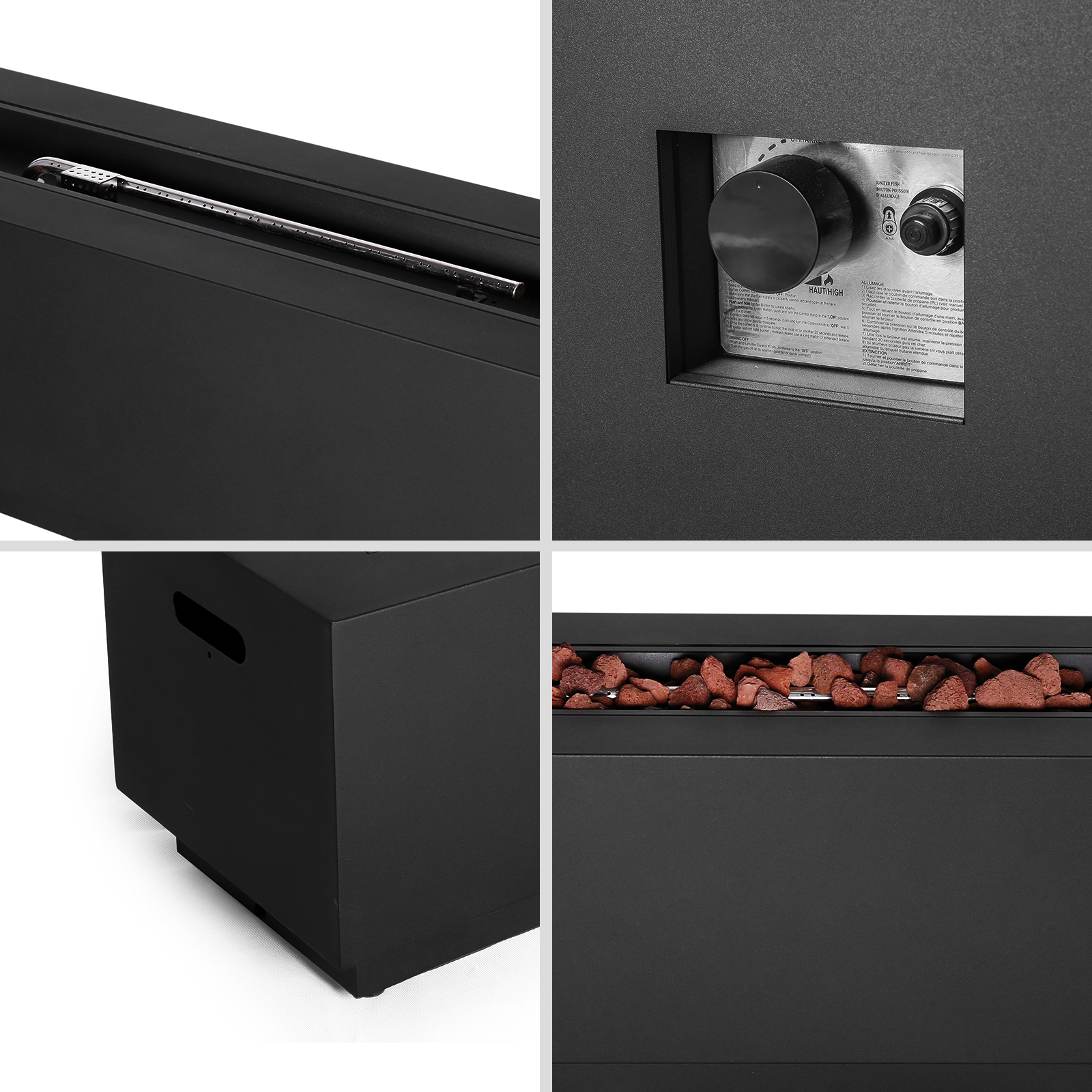 15'' H x 48'' W Outdoor Fire Pit