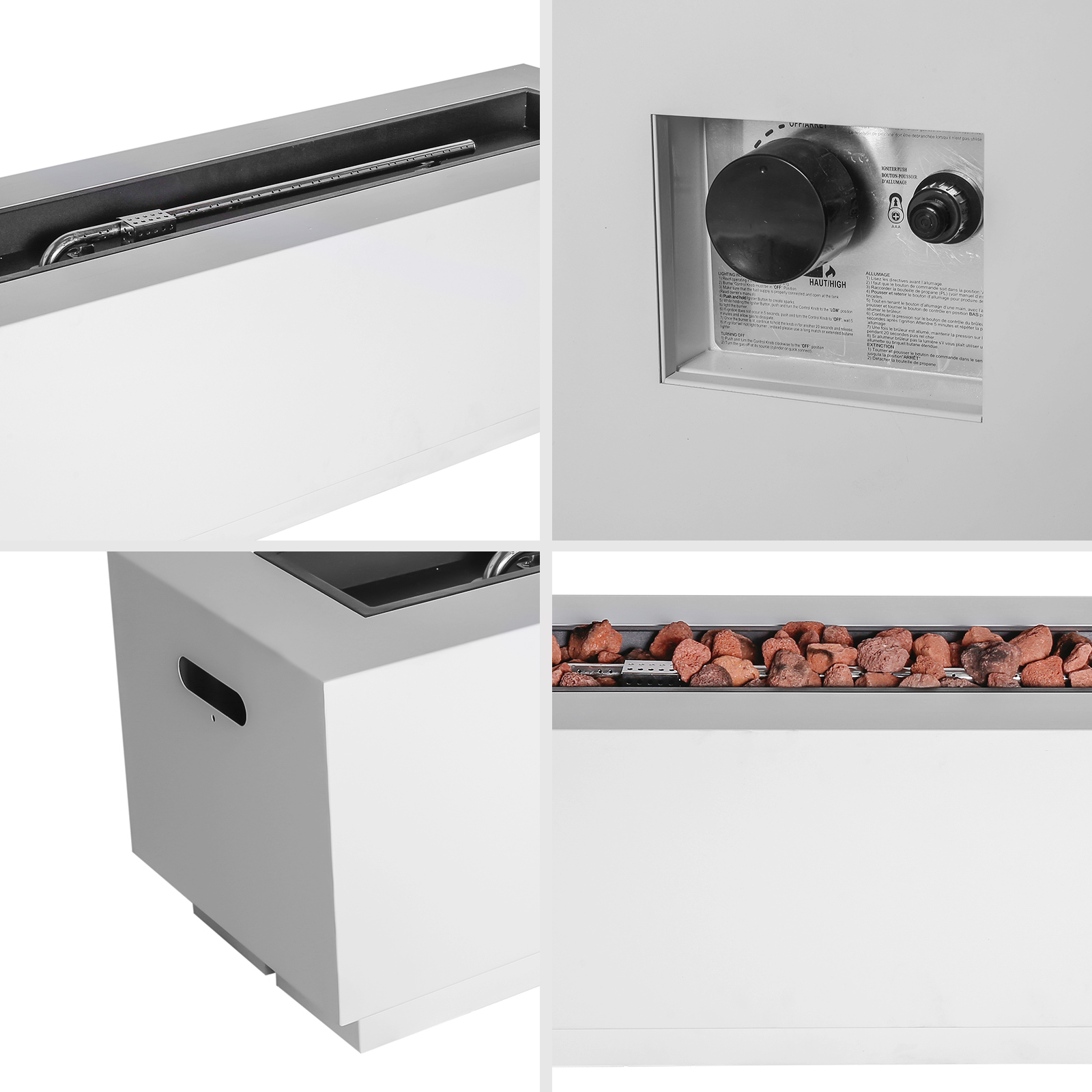 15'' H x 48'' W Outdoor Fire Pit