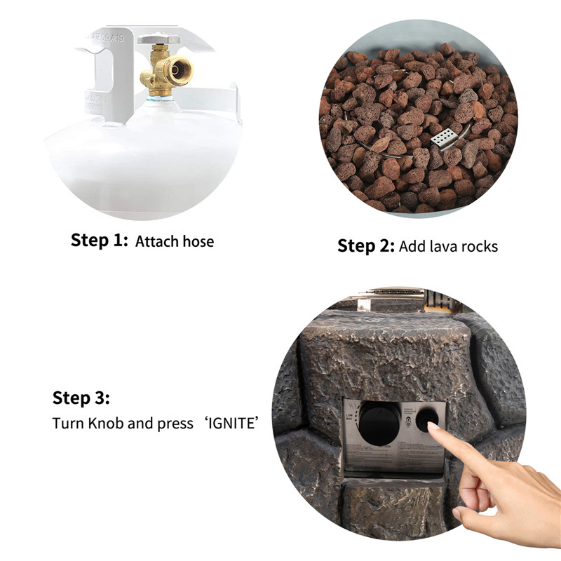 Magnesium Oxide Propane Outdoor Fire Pit 