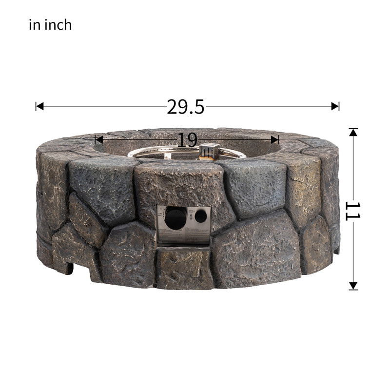 Magnesium Oxide Propane Outdoor Fire Pit 