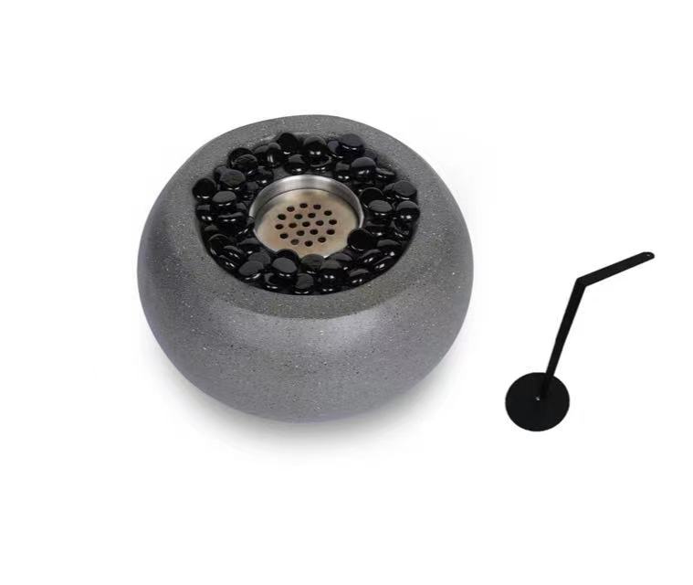 Beige Table Top Fire Bowl