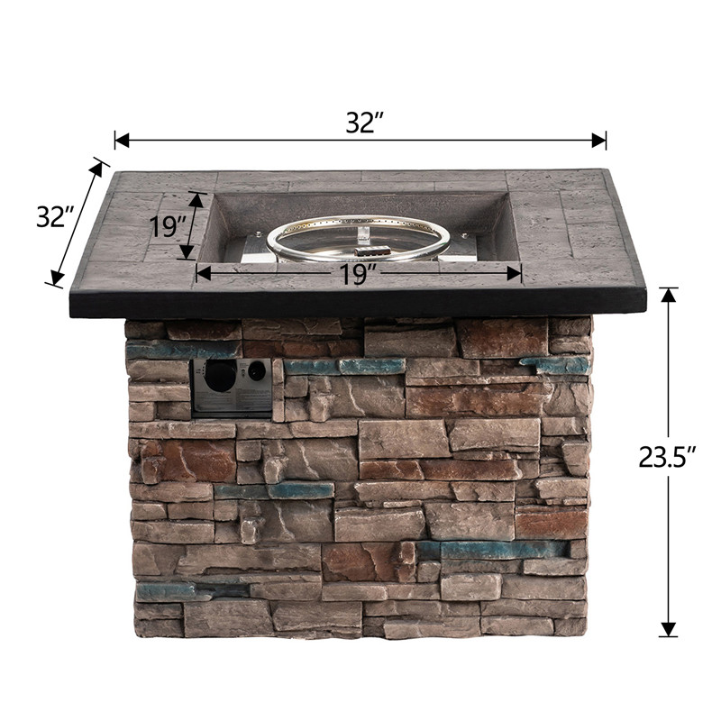 Magnesium Oxide Propane Outdoor Fire Pit Table