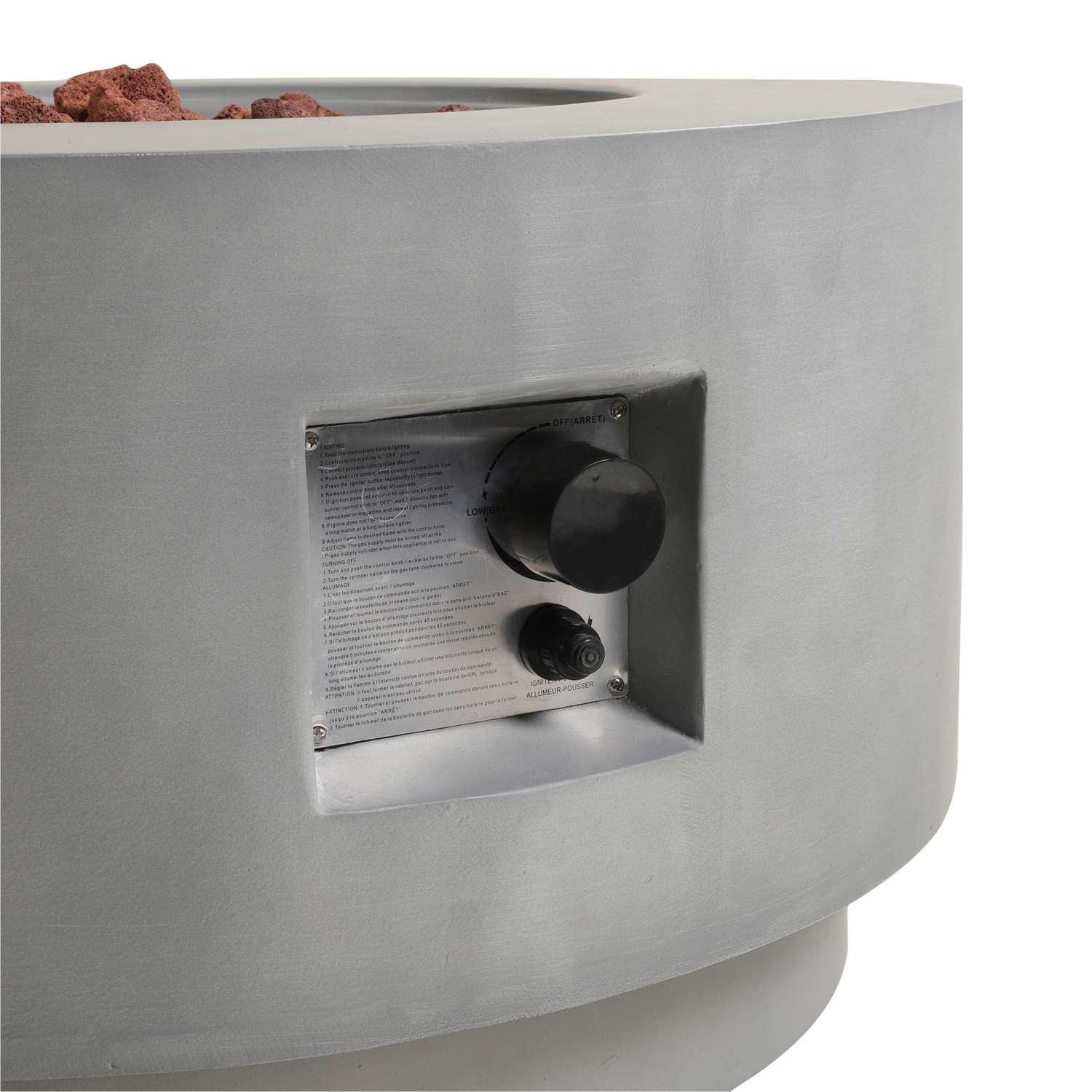 Stone polish Outdoor Fire Bowl