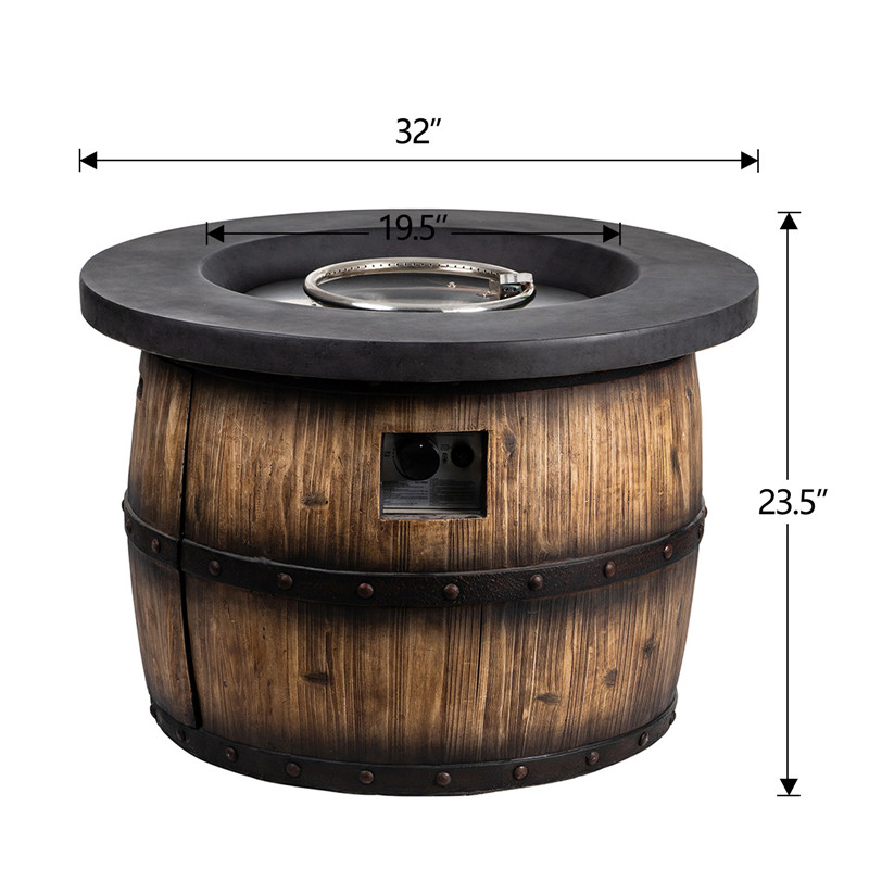 Magnesium Oxide Propane Outdoor Fire Pit Table