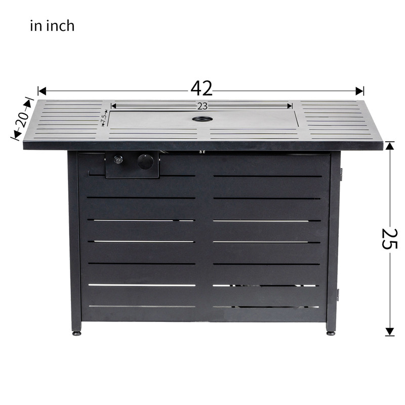 Powder coated Steel Fire Table
