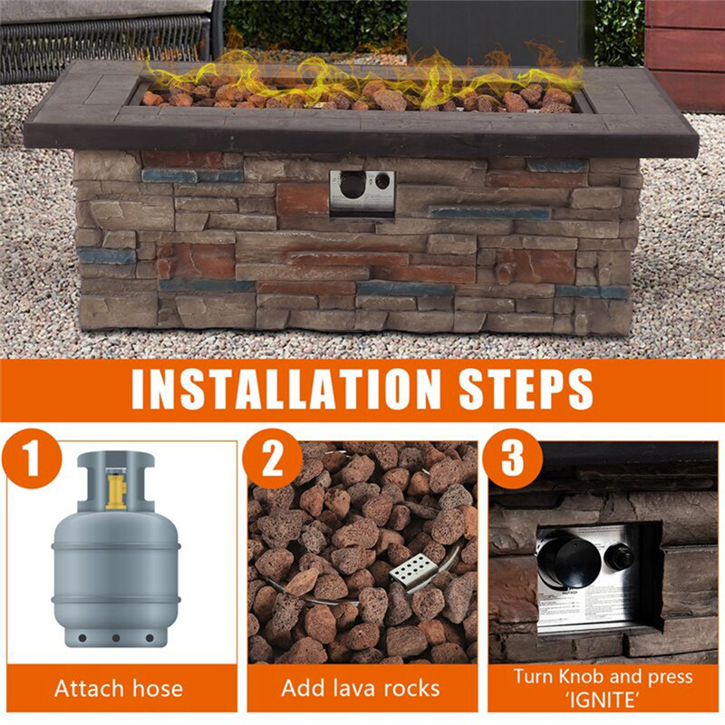 Magnesium Oxide Propane Outdoor Fire Pit Table