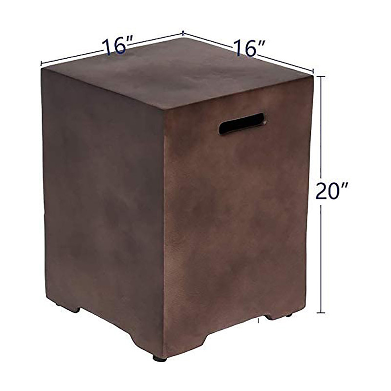 Square Fire Pit Propane Tank Cover